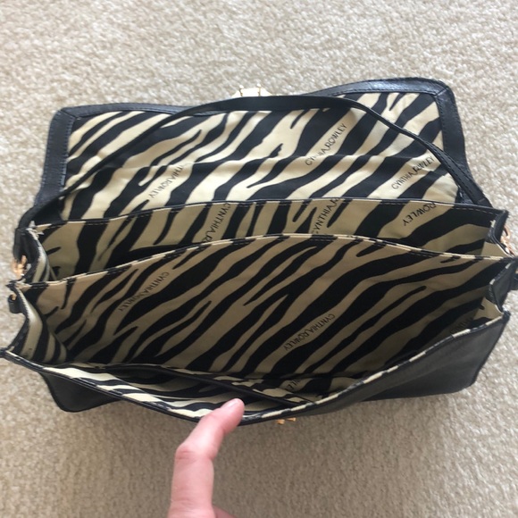 Cynthia Rowely Black Leather Clutch - Picture 4 of 8